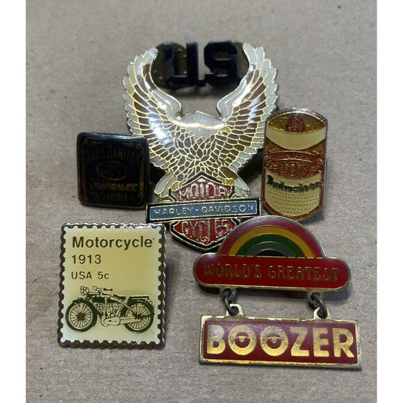 Enamel Pin Lot Harley Davidson Motorcycle Eagle Enameled Hat Vest Lapel Pin - Picture 2 of 6